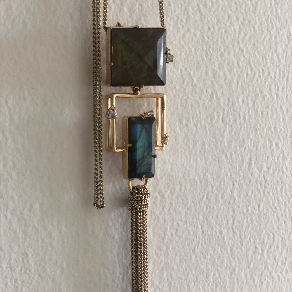 Alexis Bittar Labradorite and Jaspur chain pendant